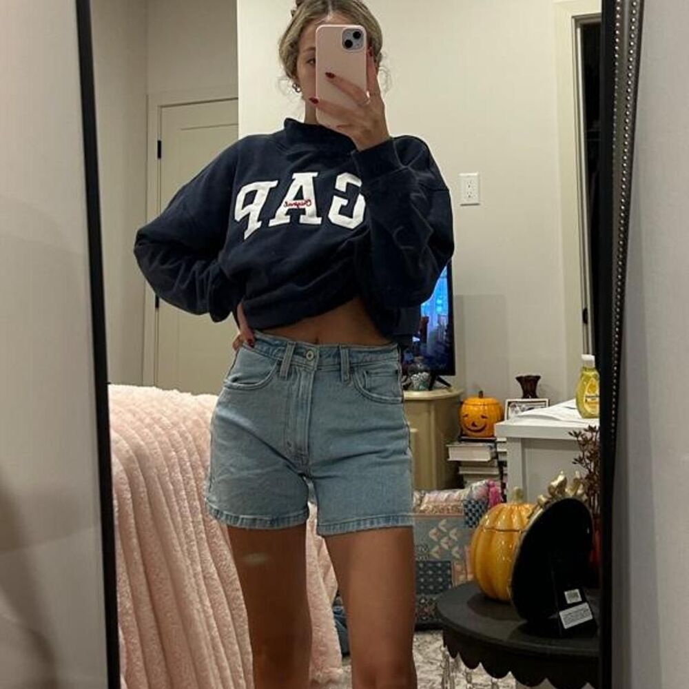 Abercrombie-fitch Women's Navy and Blue Shorts